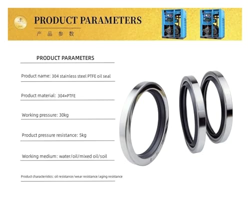Joint d'étanchéité en PTFE et inox 304 premium pour mécanique de précision