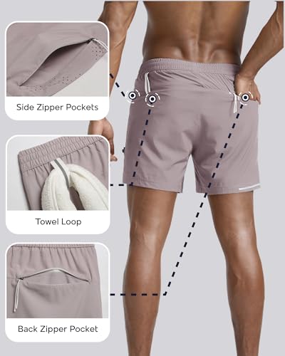 Image of maamgic Men's Athletic Running Shorts with Liner Ultra Lightweight Workout Shorts 5 inch / 7 inch