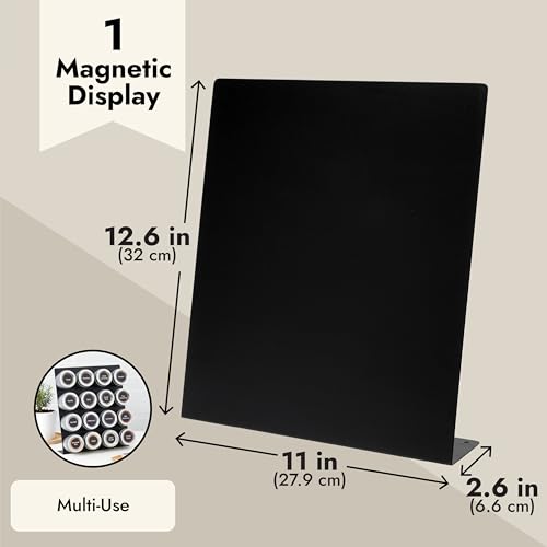 image for Juvale Large Magnetic Metal Board for Magnets with Easel Stand for Tab