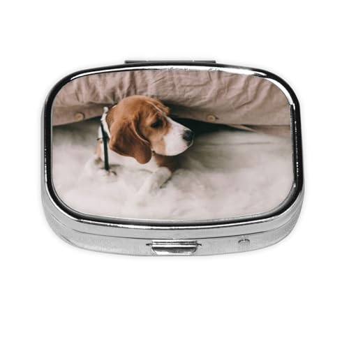 ビーグル犬 ベッド おしゃれかわいい薬ケース 習慣薬箱サプリケース 飲み忘れ防止携帯型薬箱