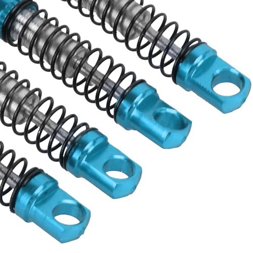 Image of SUNGOOYUE 4 Sets Metal Front Rear Shock Absorber, Aluminum Alloy RC Car Shock Absorber for Car Upgrade Parts WPL D12 1 /10 RC(Blue) Toy Model