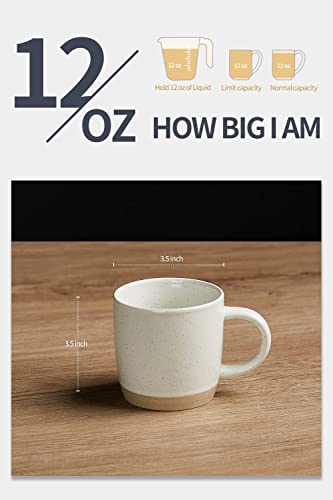 Famiware Milkyway Coffee Mugs, 12 Oz Coffee Mug Set For 6, Tea Cups With Handle For Coffee, Tea, Cocoa, Milk, White #TOP3