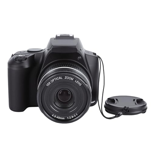 xuuyuu 4K Digital Camera, 64MP Auto Focus Vlogging Camera with 3 Inch Screen 10X Optical Zoom 4X D Zoom WiFi, for Photogphy and 