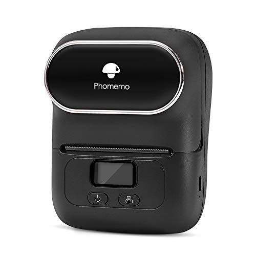 Phomemo M110 Thermal Bluetooth Label Maker  Wireless Portable Label Maker Machine, Compatible with Android & iOS for Barcodes, Clothing, Jewelry, Retail, Mailing, Address, with 1 Roll of Label Paper