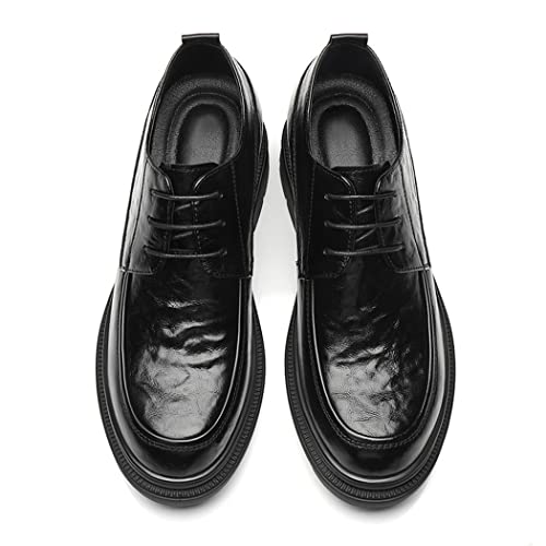 Men's Wide Oxford Sneakers Casual Business Dress Elevator Shoes Invisible Height Increase Leather Walking Shoes4