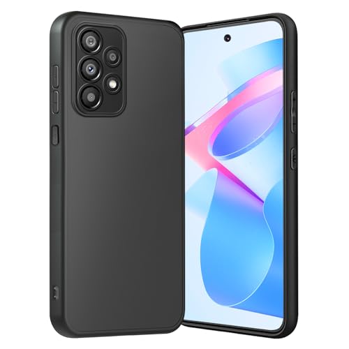 Handyhülle für Samsung Galaxy A33 5G Hülle mit Kameraschutz Stoßfest Kratzfest Extrem Haltbarkeit Fallschutz Schutzhülle Anti-Fingerabdruck Unterstützt kabelloses Laden für A33 Case Schwarz