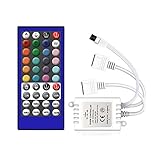 Arotelicht RGBW Controller with 40 Key IR Remote Control, LED Controller for 5 Pin RGBW LED Strip SMD 5050 2835 (12V - 24V.)