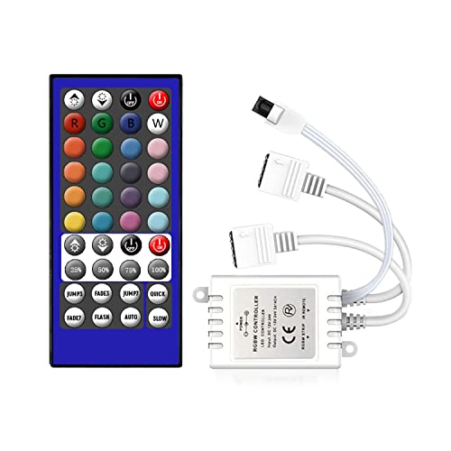 Arotelicht RGBW Controller with 40 Key IR Remote Control, LED Controller for 5 Pin RGBW LED Strip SMD 5050 2835 (12V - 24V.)