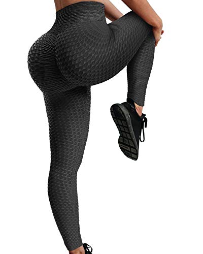 FIGKICKSEN High Waisted Butt Lifting Leggings for Women Anti Cellulite Scrunch Tummy Control Workout Sexy Yoga Pants Black FIGKICKSEN High Waisted Butt Lifting Leggings for Women Anti Cellulite Scrunch Tummy Control Workout Sexy Yoga Pants Black