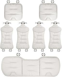 シートカバー Nbox適用 専用ロゴ付き 最新 レザー シートクッション nbox JF3/JF4/JF5/JF6 シリーズ対応 車用 シートカバーセット 蒸れない 座クッション 体圧分散 前座席用 後部座席用 カー用品 (ベージュ, 7枚セット・4席分用)