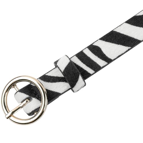 Women's Animals Waist Belts, Leopard Zebra Snake Faux Leather Round Buckle for Jeans Pants Dresses2