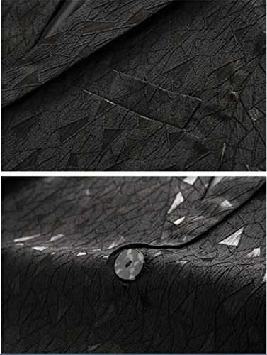 Herren Jacquard Anzug Klassisch Business Hochzeit Bankett Party Kleid Blazer und Hose – Bild 7