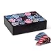 GOBAM Closet Drawer Organizer,Drawer Divider and Storage Box for Ties Bras Briefs Socks, Compartments of 15,Black Bamboo