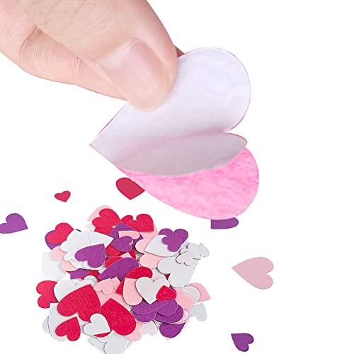 Heart Stickers, Valentines Day Crafts, 136 Pcs Felt Hearts for Crafts Craft Supplies for Wedding Anniversary 2cm to 4cm Size - Image 3