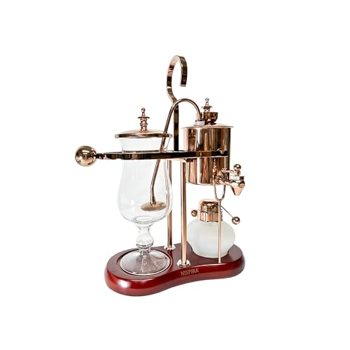 Nispira Belgium Royal Family Balance Syphon Unique Gravity Vintage Coffee Maker Vacuum Brewing System Copper 500 ml - Thumbnail 2