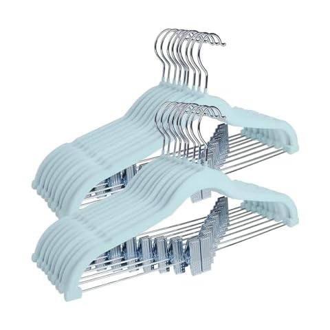 ManGotree Velvet Skirt Hangers with Clips Cover