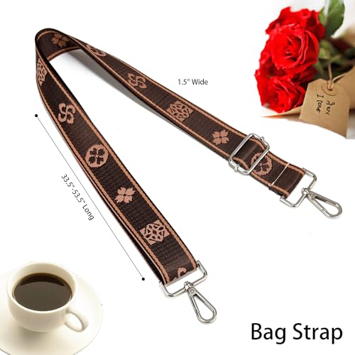 Image of LEMEDE Purse Strap Replacement Crossbody 1.5 inch Wide Shoulder Strap Adjustable Straps Handbag Strap Replacement Belts