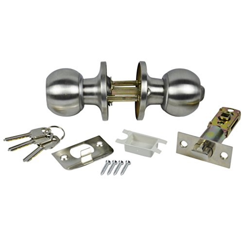 Danco Mobile Home Entrance Door Lock, Brushed Nickel, 61801