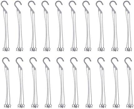 Happyyami 50pcs Flower Pot Hanging Chain Plastic Spider Plant Pots Hooks Basket Planter Hanger Wall Plant Container Stand Holder for Outdoor Indoor Garden Fence Railing Decor S