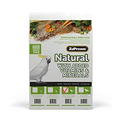 Zupreem 230356 Natural Medium/Large Bird Food, 20-Pound Cover