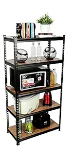 STAR WORK - Adjustable Shelves Bolt-Less (Laminate MDF Sheet) Storage Shelving Display Plant Flower, Stand Bookshelf for Home, Office, Kitchen [ 5'6 