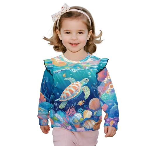 Girls Sweatshirts Casual Long Sleeve Pullover Crew Neck Tops Fall Home School Sports Sweatshirt for Kids