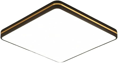 Lámpara de techo cuadrada regulable con control remoto, moderna, ajustable, 3000 K, 4000 K, 6000 K, para dormitorio, cocina, sala de estar, pasillo,