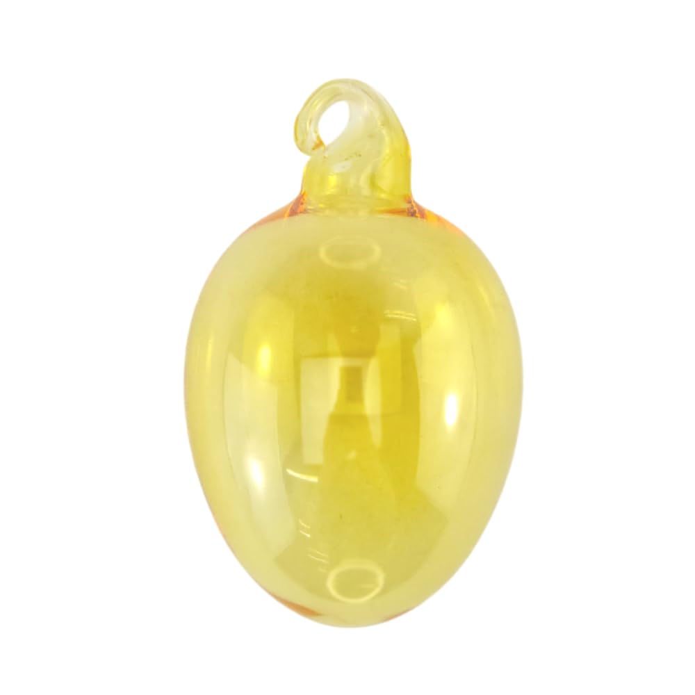 Crafty Capers Yellow Pastel | Coloured Glass Easter Egg | Hanging Ornament | Gisela Graham