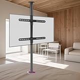 ShaiVrissian Soporte TV Giratorio Suelo,Soporte Pared Divisoria para TV LCD,Inclinación Ajustable Y Rotación Completa,para Pantallas De 37-75 Pulgadas,Soporta hasta 45,5 Kg 59-76cm