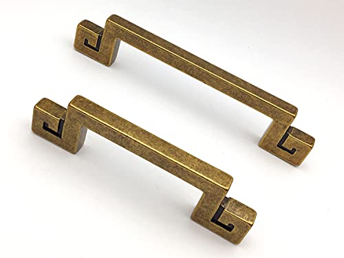 Tiroir pull antique laiton doré 96mm | Poignée commode vintage et quincaillerie porte de meuble
