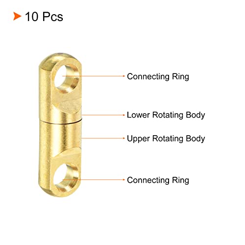 PATIKIL Fishing Heavy Swivel, 10Pcs 485lb Copper Bearing Wind on Terminal Tackle for Big Game Fishing Golden - Image 3