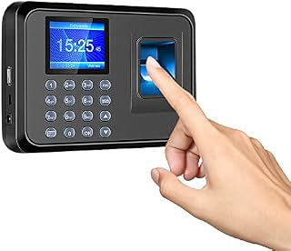 Fingerprint Attendance Machine, 2.4 TFT LCD Screen Intelligent Biometric Fingerprint Password Attendance Time Clock Recorder Employee