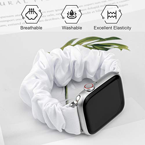 Image of Greatfine Scrunchie Band Compatible with Apple Watch Bands 38mm 40mm 41mm 42mm 44mm 45mm 46mm 49mm Women, Elastic Scrunchie Watch Strap for iWatch Watch Series 11 10 9 8 7 6 5 4 3 2 1 SE 3 2 Ultra 3 2
