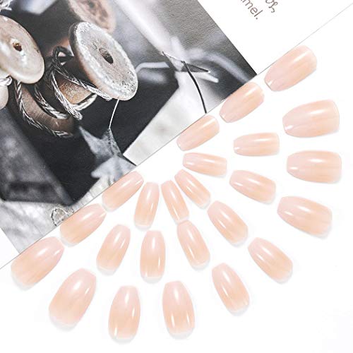 Brishow False Nails Coloured Acrylic Stick On For Women Girls Pack Of 24 Amazon De Beauty 