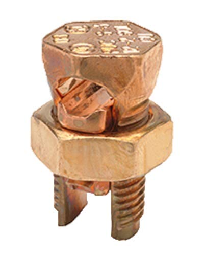 Penn-Union S3/0, Cu Mech. Split Bolt Conn. for 2 Conduct. Range of Equal Run & Tap: 2 Sol-3/0 Str - Pkg Qty 100 (S3/0)