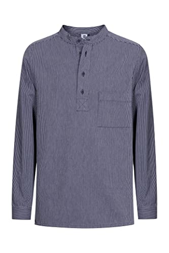 HANSEHELD Fischerhemd Blau Schmal Gestreift, XL Cover
