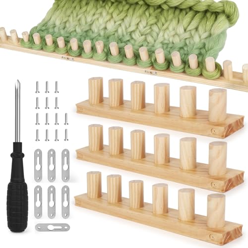 Image of Aeelike Chunky Blanket Loom 39 inch Adjustable Foldable Portable Loom Kit - No Need Needles Crochet Knitting Jumbo Chunky Blanket for Adults Beginners DIY Handmade Carft Gift