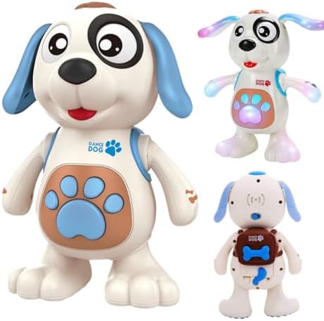 Cachorro Dança Brinquedo Interativo Robo Dançarino Mexe Dança Luz...