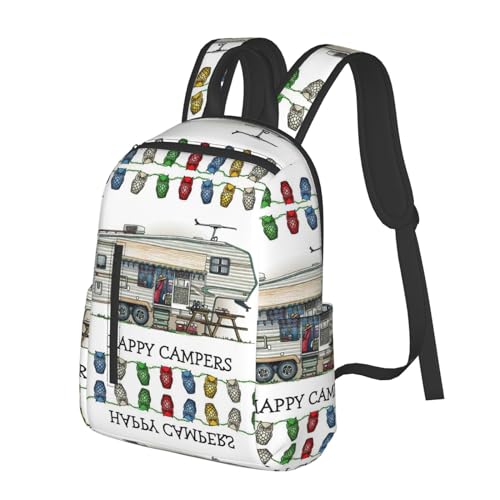 Sac à dos léger de style décontracté Happy Camper pour transporter vos passions