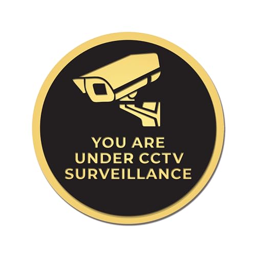 Image of Rousrie CCTV Stickers For Glass Doors (Size: 6 Inch) For Office, Stores, Cafe, Hotel, Restaurant, Business & Shop, Self-Adhesive, Acrylic Signage (CCTV)