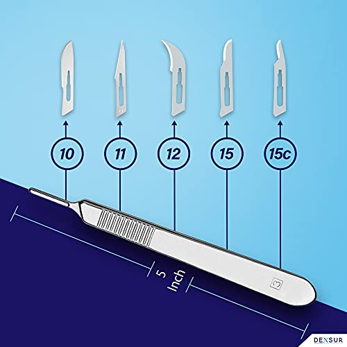 DEXSUR Scalpel Handle # 3, Premium Quality, Rust Proof Stainless Steel Scalpel Knife Handle, Lightweight and Durable, Fits Surgical Blades No. 10, 11, 12, 13, 14 and 15 - Thumbnail 2