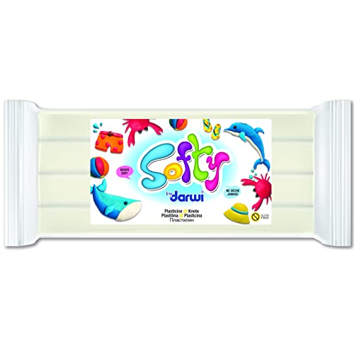 DARWI SOFTY PÂTE Á MODELER NE SÉCHANT JAMAIS 500 G BLANC