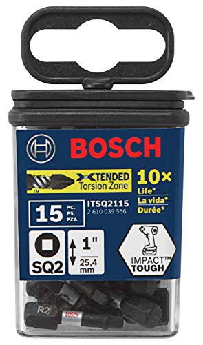 Embouts de vissage carrés #2 BOSCH ITSQ2115 accessoire visseuse à choc 2,5 cm 15 pièces - 3