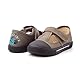 Nordan 910450 bequeme und rutschfeste Kinderschuhe aus Textil für Spaziergänge, Kindergarten und Zuhause (khaki 3700, 30)