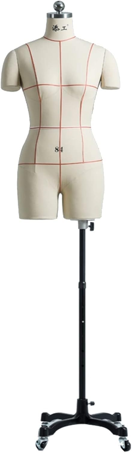 AVLLSO Female Tailors Dummy Mannequin Stand for Display and Tailor Design, Adjustable Dressmaker Dummy with Stable Metal Base ﻿(M-82)
