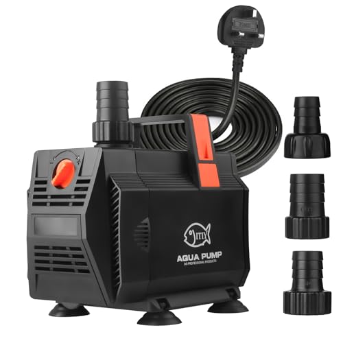 ITIY Submersible Water Pump Pond Pump Water Fountain Pump Aquarium Water Pump with Flow Control for Fish Tank Waterfall Outdoor Hydroponics (60W 3500L/H)