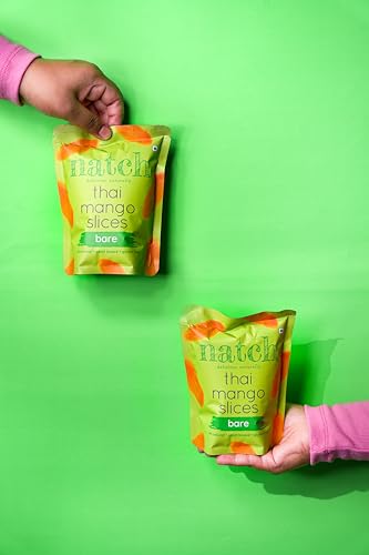 Image of Natch Dried Thai Mango Slices, Healthy Snakcs 100% All Natural, Vegan, Gluten Free, No Artificial Preservatives, Trans Fat Free, Rich in Antioxidants, Bare Flavour, 60gm each (Pack of 4)
