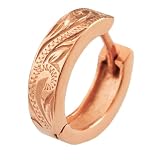 pi0531-pk [ブランド名：2PIECES] シルバーアクセサリー ピアスフープ 男女兼用 フープ ハワイアン 片耳用売り ピンクゴールド