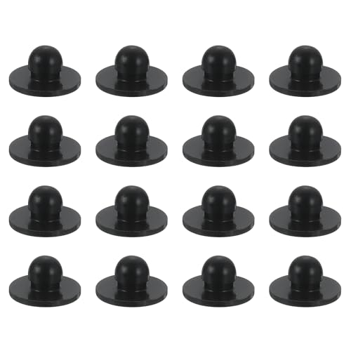 sourcing map 16 Pcs Rubber Feet Replacement Fits 1/4" Hole Tight-Grip Ridged Stem Push in Rubber Bumper Slow Cooker Feet