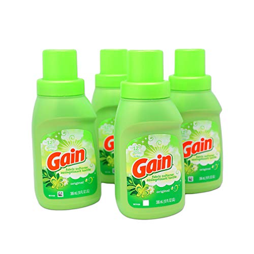 Gain Fabric Laundry Softener Original Scent | 10 FL OZ Bottles of Fabric Softener for Laundry (4 Pack)